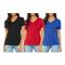 Women's Loose Fitting Short Sleeve V-Neck Tee (3-Pack)